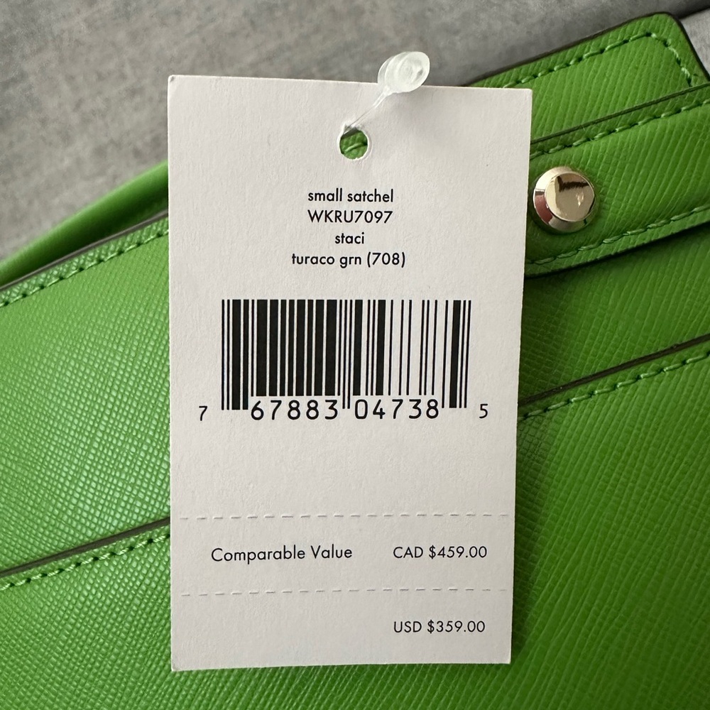 NWT Kate Spade Small Staci Satchel Crossbody - GREEN- - Picture 4 of 7